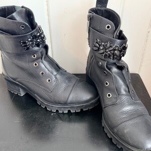 Karl Lagerfeld Black Combat Boots